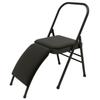 Silla de Yoga Iyengar Engrosada Silla Metálica Plegable Multiusos Silla de Fitness Silla de Asistencia para Estiramientos de Yoga con Lumbar