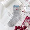 Calcetines nuevos de primavera y verano coreanos para mujer, calcetines de tubo con bordado de amor a rayas para mujer, calcetines de algodón al por mayor, calcetines de felpa para mujer, marea