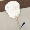 Abanico de Laca Pintado a Mano con Tinta de Color Estilo Tradicional, Abanico Cultural y Creativo de PVC Espesor Especial para Bricolaje con Imágenes y Texto, Abanico Grande de Laca