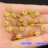 Prata Esterlina S925 Banhada a Ouro Microcravejada Flor Colorida Suporte de Flor Espaçador Espaçador Pulseira de Cristal Pulseira Colar Acessórios DIY Feitos à Mão