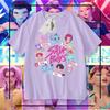 Cazadores de Demonios de Amazon Kpop Cazadores de Demonios Camiseta Casual Holgada de Cuello Redondo y Manga Corta para Niños