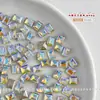 Nuevas Decoraciones para Uñas Azúcar Helado Rectangular Brillantes Rhinestones Esquina Recta Cuadrado Cristal de Azúcar Rhinestones de Punta Inferior Accesorios para Uñas DIY