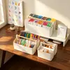 [BNBS] Estuche portátil de gran capacidad, caja de almacenamiento para marcadores para estudiantes de arte, organizador de escritorio para papelería