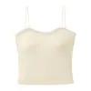 Nuevo Top de Tirante Único de Otoño Temprano Dopamina Espalda Hermosa Camisola Lencería para Mujer con Copas Integradas para Usar por Dentro por Fuera Capa Base Top sin Tirantes