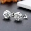 Brincos de Bola de Diamante Zircônia Inlaid Shambhala para Mulheres Nicho Simples Versátil Moda Brincos de Bola de Diamante Alto Padrão