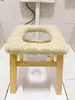 Estante para Inodoro para Hogares de Personas Mayores y Artefacto de Baño para Mujeres Taburete para Sentarse Silla Taburete Auxiliar de Madera para Mujeres Embarazadas