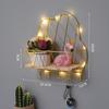 Prateleira Decorativa de Parede em Formato de Nuvem para Sala de Estar, Suporte de Armazenamento de Parede Estilo Ins para Quarto na Parede ao Lado da Cama, Instalação Sem Furos