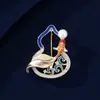 Broche de Pez Koi y Calabaza Estilo Chino, Broche de Perla Femenino de Alta Gama, Pin de Moda Exquisito de Lujo Ligero, Accesorio para Ropa