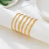 Set de Pulseras de Oro Transfronterizo Nuevo Europeo y Americano, Moderno, Sencillo, Versátil, Joyería de Lujo Ligero, Pulsera Abierta para Mujer