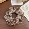 Novo scrunchie de alta qualidade em estilo coreano, com trama em rede, versátil e estiloso, adequado para rabos de cavalo baixos de meninas.