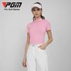 Camiseta de manga corta de golf PGM para mujer 2023, transpirable, con agujeros, ropa deportiva de verano para mujer.