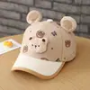 Gorra para Niños Estilo Primavera y Otoño Muñeco de Osito Súper Lindo Gorra de Béisbol para Niños Transpirable Visera Protectora Solar