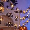 2025 Novo Produto Transfronteiriço Cordão de Luzes LED de Halloween Abóbora Fantasma Aranha Atmosfera de Festival Fantasma Luzes Decorativas Luzes Coloridas Luzes Piscantes