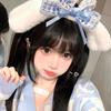 Linda Diadema de Cabeza de Cinnamoroll para Niña con Lazo Azul, Diadema con Orejas de Perro Animal, Diadema de Cosplay, Diadema Lolita