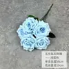 Ramo de rosas artificiales de diamante de cinco cabezas para boda, arreglos florales de salón de bodas, decoración del hogar y ramo de novia