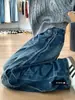 Jeans Wide Leg Lavado Vintage Estilo Americano Plus Size Feminino Primavera e Verão 2025 Novo Tubo Reto Solto Emagrecedor Calça Mop