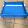 Palete de Aço para Viragem com Laterais Altas e Grades de Proteção, Palete de Ferro Galvanizado Metálico Dupla Face, Universal para Empilhadeiras