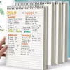 Caderno Espiral Flip-Up B5 Caderno Espessado Simples Estudante Universitário Exame de Admissão de Pós-Graduação Linha Horizontal Estilo Ins A4 Caderno de Grades