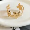 Pulsera Abierta de Flor de Metal Hueca Estilo Europeo y Americano 2026 Nueva Vintage Más Vendida Pulsera Joyería de Lujo Ligero Gama Alta