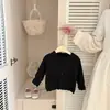 Conjunto de Otoño para Bebé: Cárdigan de Punto con Dobladillo Ondulado para Niñas, Suéter de Cuello Redondo de un Solo Botón, Ropa Exterior Elegante para Niños