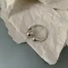 Anel de Prata Vintage de Alta Qualidade para Mulheres, Design de Nicho, Moda Trendy do Instagram, Único e Exquisito, Anel Versátil de Estilo Minimalista