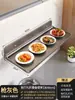Prateleira de Armazenamento Dobrável Atrás da Porta, Prateleira de Armazenamento para Entregas e Comida para Levar na Entrada, Prateleira de Armazenamento de Grande Capacidade para Itens Diversos no Hall de Entrada