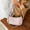 Enqinuo 2026 Nova Bolsa Baguete da Moda e Única de Nicho, Bolsa de Ombro Casual Elegante, Bolsa Transversal Texturizada para o Dia a Dia