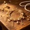 Fábrica de Origen Moda Europea y Americana Pulseras Multicapa Joyería Artesanal de Cuentas Personalizada Popular Metal Pulseras para Discoteca