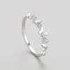 Anillo de mariposa de plata S925 con microincrustaciones de circonita dulce simple de alta gama ajustable