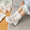 Zapatos de Princesa Dulces de Boca Baja Zapatos de Salón con Encaje de Viaje Zapatos para Niños Lazo 30 Buenos Zapatos 45 Blanco Caramelo
