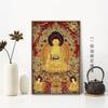 Pintura decorativa de estilo retro thangka para pasillo de sala de estar, estatua de Buda de Dunhuang, impresiones artísticas, nuevo mural de pintura colgante de Bodhisattva de estilo chino