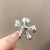 Novo Prendedor de Cabelo Médio Flor Alta Sensação Moda Simples Grampo de Cabelo Meio Preso Cabeça de Bola Disco Pegador de Cabelo Acessório de Cabeça de Nicho