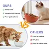 Comedero de silicona para mascotas transfronterizo con boca angulada para protección del cuello, cuenco de gran capacidad para perros y gatos para beber y comer, accesorios para mascotas