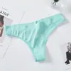 Tanga sin costuras transfronteriza europea y americana de talle medio, cómoda, transpirable, sexy para mujer, talla grande, deportiva, tipo T al por mayor