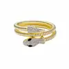 Pulsera AliExpress pulsera de serpiente totalmente de diamantes moda exagerada punk europea y americana pulsera de brazo de serpiente de múltiples capas totalmente de diamantes