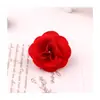 Flor de Terciopelo Simulada Cabeza de Rosa Flor de Seda Artificial Flor Corsage Accesorios para Fotografía Decoración de Flores para Arco Adornos de Boda