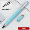 Ventosa de cabeza de tela conductora bolígrafo táctil transfronterizo pintado a mano lector de puntos de juego lápiz óptico transparente metal doble propósito bolígrafo capacitivo