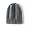 Gorro de Cashmere Dupla Face Tricotado para Homens e Mulheres, Gorro de Cashmere, Gorro Tricotado Espesso Dupla Camada de Inverno, Gorro de Puxar, Gorro para Exterior