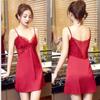 Pijama Sexy Feminino Verão Fita de Gelo Bojo no Peito Renda Fina Tentação Quente Lingerie Sexy Feminina Camisola de Alça Feminino