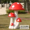 Ornamentos de Cogumelos Grandes para Simulação Escultura de Planta em Fibra de Vidro para Exterior Decorações de Paisagismo de Jardim para Venda de Vilas Verdes