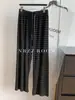 Pantalones Casuales de Rayón Suave a Rayas Elásticas para Mujer, Corte Holgado Relajado con Cintura Elástica, Pierna Ancha, Otoño 2025