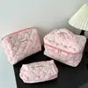 Bolsa de Maquillaje de Lunares de Fresa para Mujer, de Aspecto Elegante, Bolsa Portátil para Guardar Maquillaje para Viajes, Organizador de Productos para el Cuidado de la Piel, Neceser