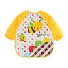 PEVA Bebé Estampado Anti-Vestido Monos de Dibujos Animados para Niños Ropa de Arroz de Manga Larga Lavable para Bebé Bolsillo Babero Ropa para Pintar