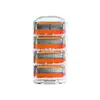 Nueva rasuradora manual para hombre de cinco capas, color naranja, con mango metálico mate y cabezal de cuchilla multicapa de acero inoxidable