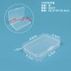 Caja de Plástico Transparente Rectangular Caja de Exhibición para Herramientas de Ferretería Piezas Caja de Almacenamiento para Tarjetas Papelería con Tapa Caja para Cuentas