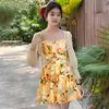 Roupa de Banho Feminina Conjoined Conservadora Blusa com Proteção Solar Emagrecedora Sexy Popular na Internet Alta Qualidade Pura Roupa de Banho para Fonte Termal