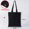 Amazon al por mayor transfronterizo bolsa de lona en blanco publicitaria logo imprimible bolsa de algodón de mano DIY pintada a mano