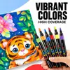 Set de 240 marcadores acrílicos de punta suave estilo maleta, diseño sin presión, para arte estudiantil, pintura DIY