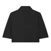 Moda de Comercio Exterior para Mujer 2026 Estilo Europeo y Americano Casual Blazer Corto con Bolsillos Decorados de un Botón B663008