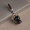 Llavero de coche con diseño de gato de ébano, bonito colgante para bolso o cadena de teléfono móvil, joyería creativa y personalizada.